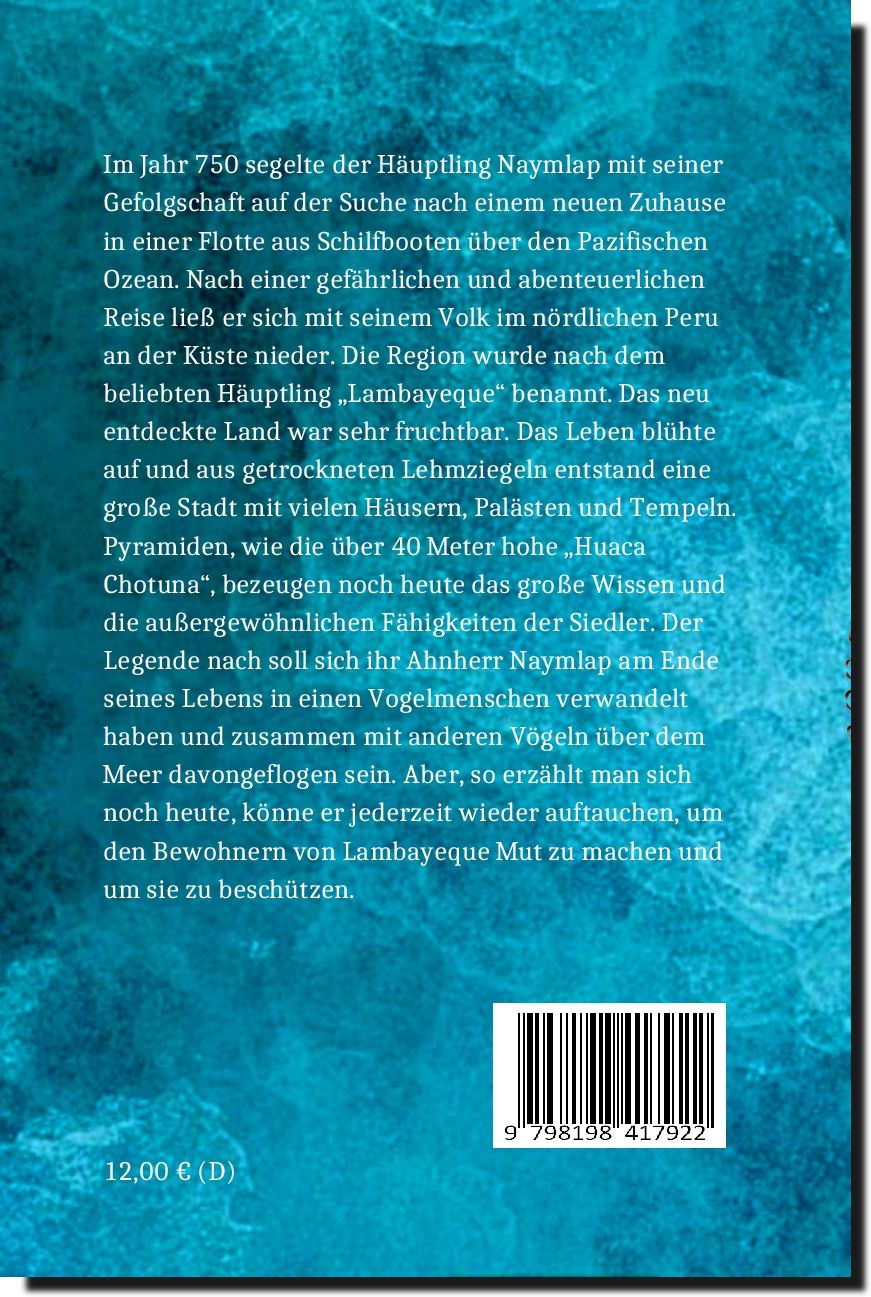 Naymlap, der Vogelmensch Buchcover, Naymlap, der Vogelmensch
