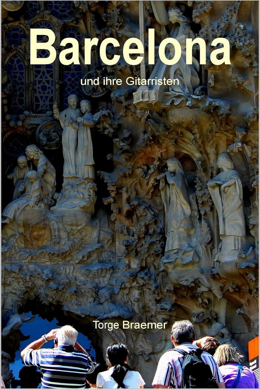 Buchcover Barcelona, Menschen vor dem Eingang der Sagrada Familia