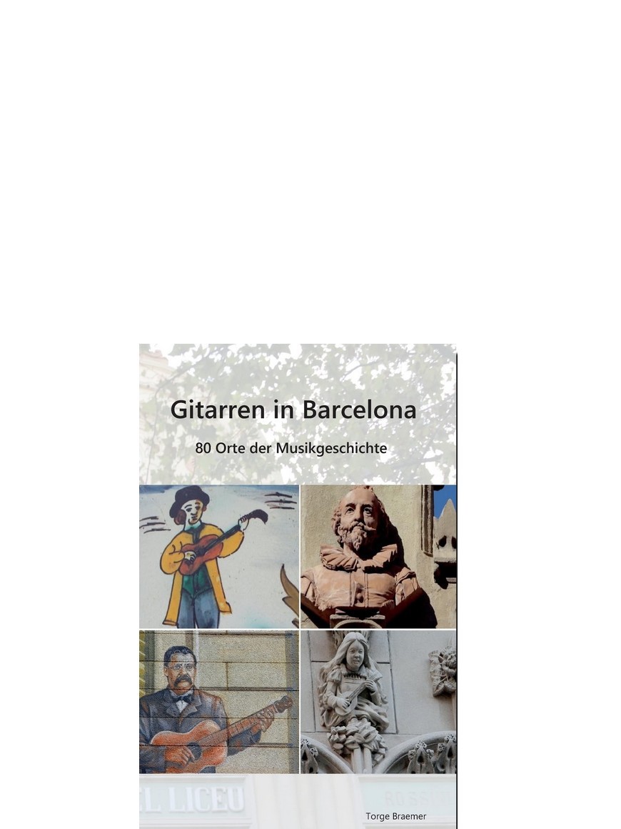 Buchcover Gitarren in Barcelona, Figuren mit Gitarren