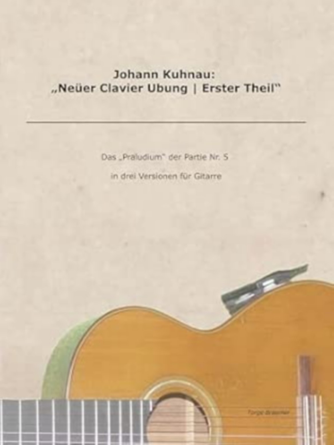 Buchcover mit Aufschrift und Gitarre