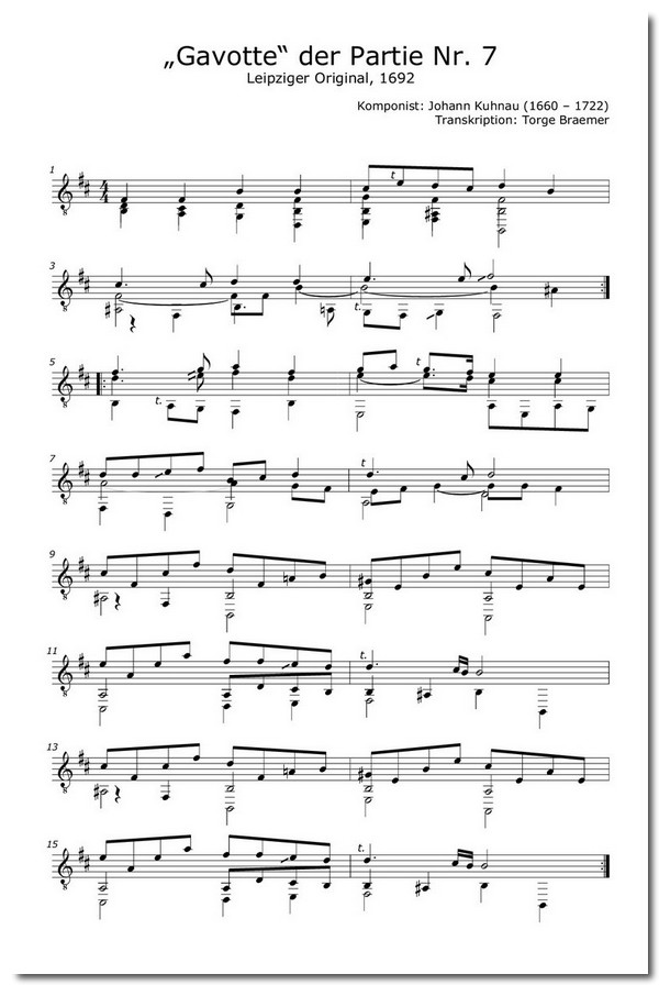 Buch: Kuhnau, Gavotte Nr. 7, Seite 8